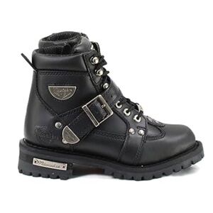 Milwaukee Road Captain Genuine Leather Moto Biker Boots Motorcycle Womens 9.5